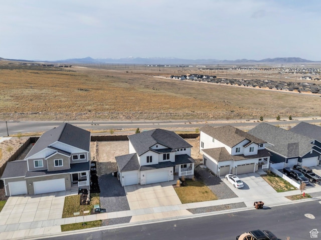 2888 E Carriage Hill Dr, Eagle Mountain, UT 84005 - birds eye view of property featuring a mountain view and a residential view
