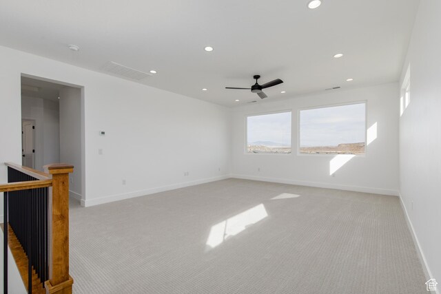 4153 El Capitan Way, St George, UT 84790 - unfurnished room featuring recessed lighting, light colored carpet, baseboards, and ceiling fan
