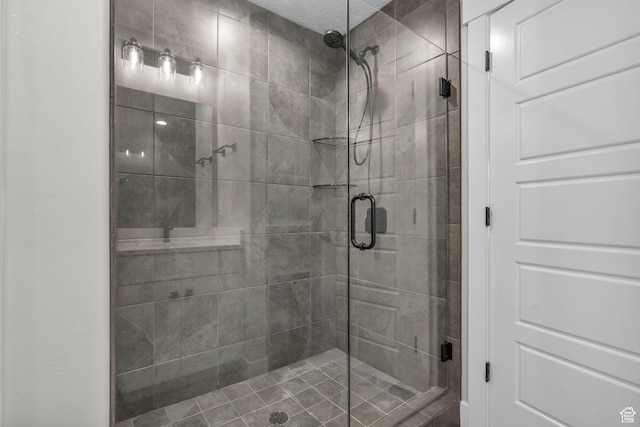 full bathroom with a shower stall