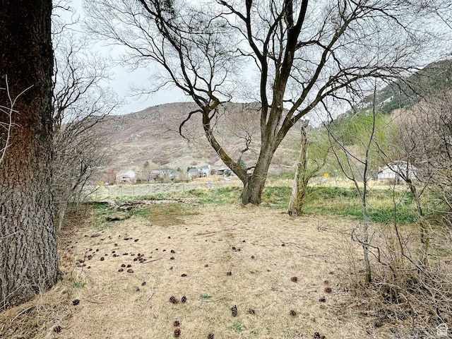 exterior space with a mountain view