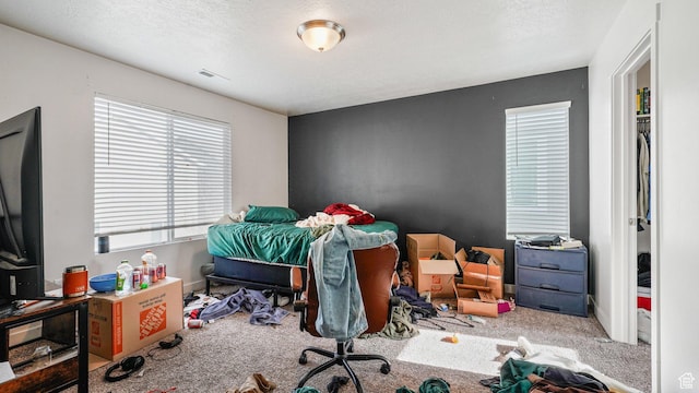448 S Pegasus Way, Saratoga Springs, UT 84045 - bedroom with visible vents, carpet, and a textured ceiling