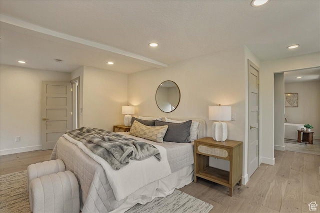 5290 E Emigration Canyon Rd, Salt Lake City, UT 84108 - bedroom featuring baseboards, light wood-type flooring, and recessed lighting