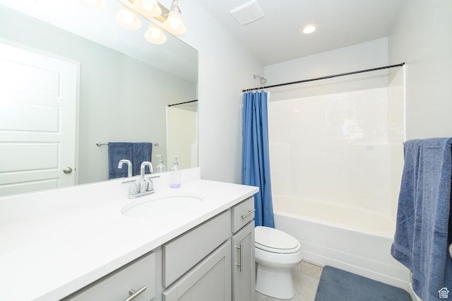 11531 S Bingham Rim Rd, South Jordan, UT 84009 - full bath with toilet, shower / bathtub combination with curtain, and vanity