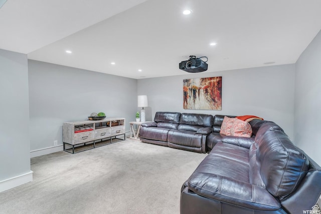 276 S 600 E, Alpine, UT 84004 - living room with baseboards, recessed lighting, and carpet