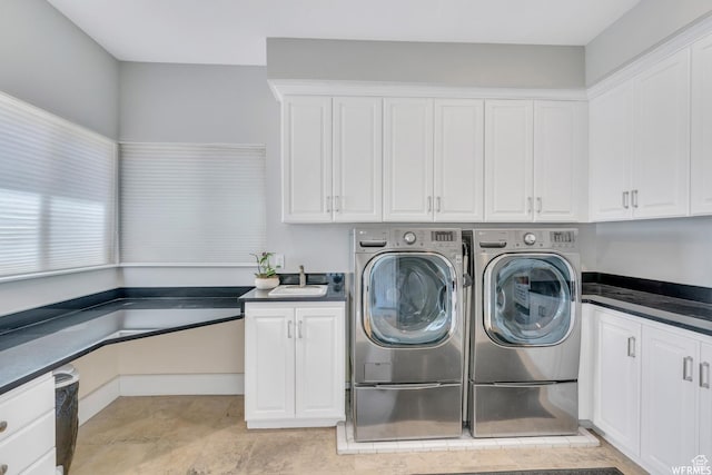 276 S 600 E, Alpine, UT 84004 - clothes washing area featuring washing machine and clothes dryer and cabinet space