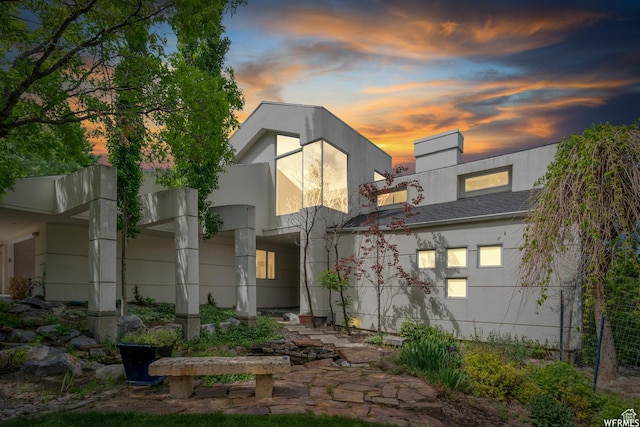 276 S 600 E, Alpine, UT 84004 - back of house at dusk featuring stucco siding