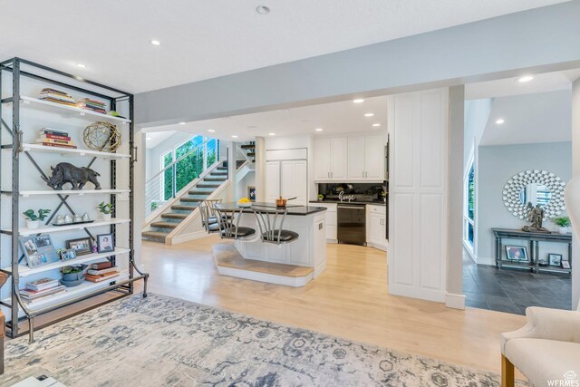 276 S 600 E, Alpine, UT 84004 - interior space with light wood-style flooring, recessed lighting, baseboards, and stairs