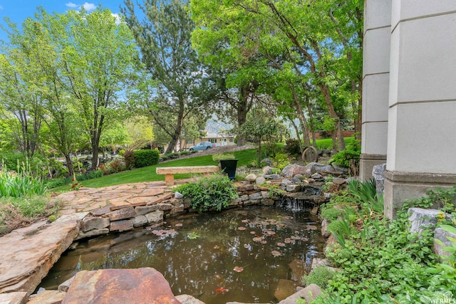 276 S 600 E, Alpine, UT 84004 - view of yard featuring a garden pond