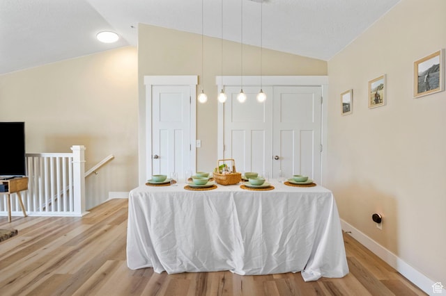 473 S 2400 W Unit 3, Springville, UT 84663 - interior space with baseboards, light wood-type flooring, and vaulted ceiling