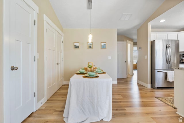 473 S 2400 W Unit 3, Springville, UT 84663 - dining area featuring baseboards, light wood-type flooring, and recessed lighting
