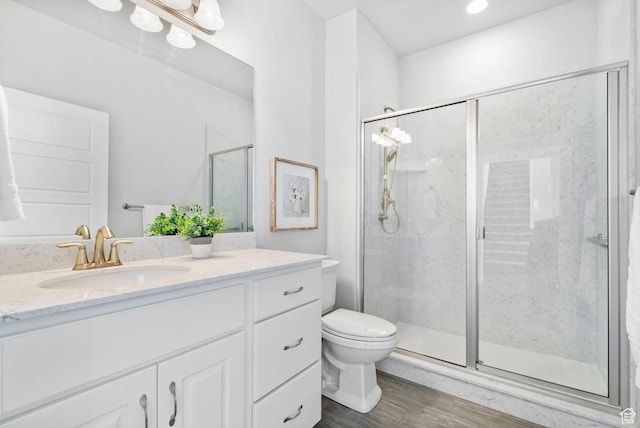 516 W 1000 N, Mapleton, UT 84664 - bathroom with toilet, vanity, and a marble finish shower
