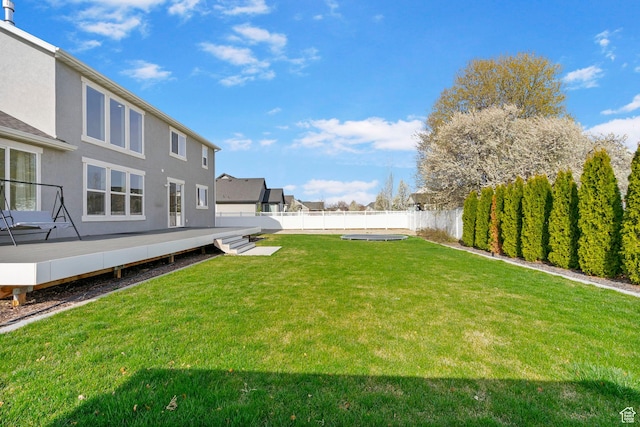 516 W 1000 N, Mapleton, UT 84664 - view of yard with a deck and a fenced backyard