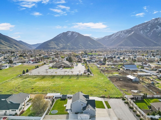 516 W 1000 N, Mapleton, UT 84664 - drone / aerial view with a residential view and a mountain view