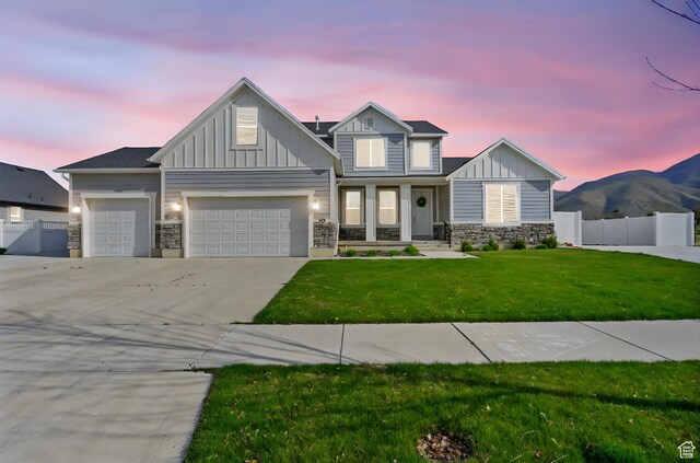 516 W 1000 N, Mapleton, UT 84664 - craftsman-style house with stone siding, board and batten siding, and fence