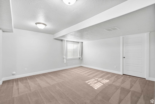 516 W 1000 N, Mapleton, UT 84664 - basement with a textured ceiling, visible vents, baseboards, and carpet