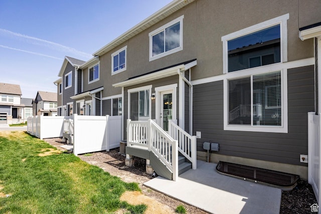 1629 N 3860 W, Lehi, UT 84043 - rear view of property featuring a residential view, fence, and a lawn