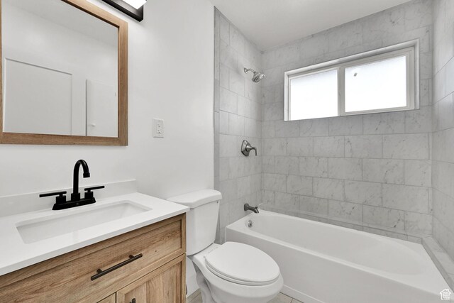 1289 E 31st St S, Ogden, UT 84403 - full bathroom with toilet, vanity, and bathtub / shower combination
