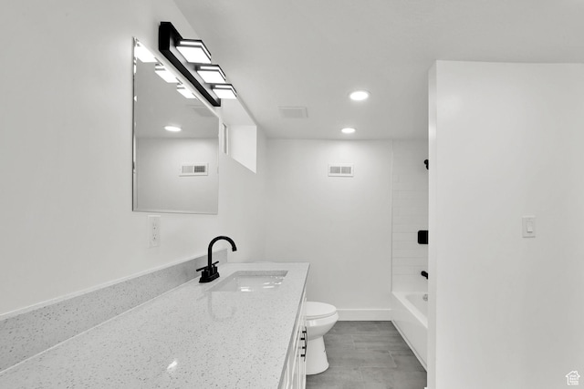 1289 E 31st St S, Ogden, UT 84403 - bathroom with toilet, vanity, baseboards, and visible vents