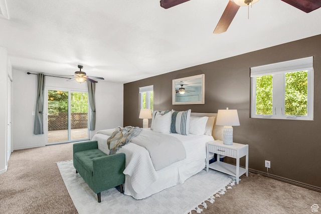 745 Quaking Aspen Ct, Park City, UT 84060 - carpeted bedroom featuring access to exterior and a ceiling fan