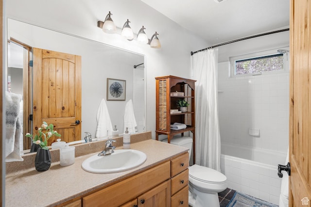 745 Quaking Aspen Ct, Park City, UT 84060 - bathroom with vanity, shower / tub combo with curtain, and tile patterned floors