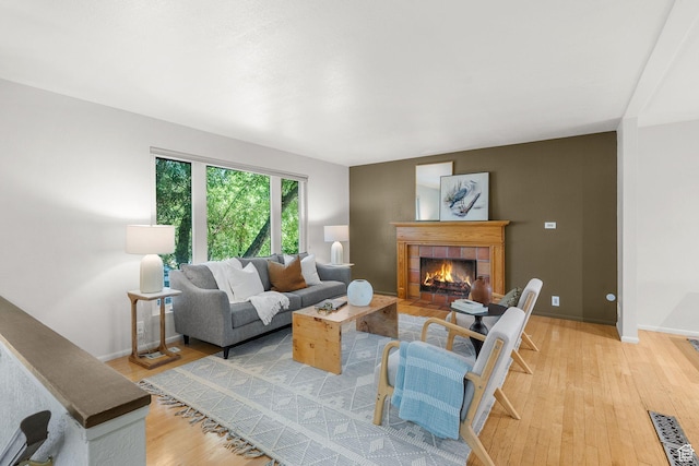 745 Quaking Aspen Ct, Park City, UT 84060 - living room featuring light wood-type flooring and a fireplace