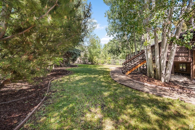 745 Quaking Aspen Ct, Park City, UT 84060 - view of grassy yard with stairway
