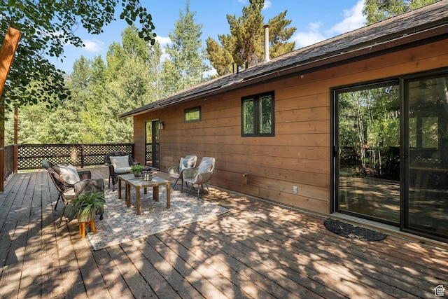 745 Quaking Aspen Ct, Park City, UT 84060 - wooden deck featuring an outdoor hangout area