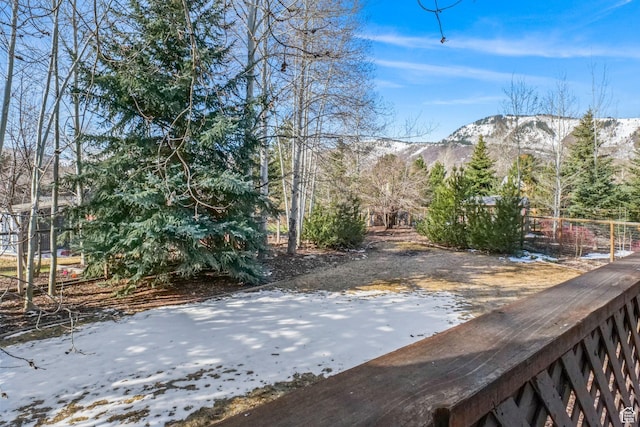 745 Quaking Aspen Ct, Park City, UT 84060 - view of yard featuring a mountain view and fence