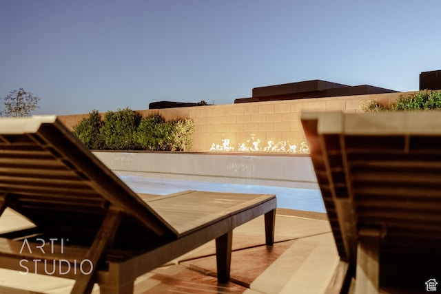 view of patio / terrace with fence