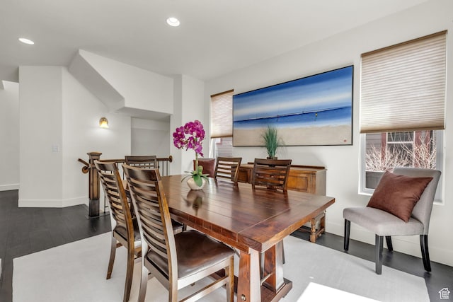 865 W Benjamin Pl, Kamas, UT 84036 - dining room with baseboards, recessed lighting, and wood finished floors
