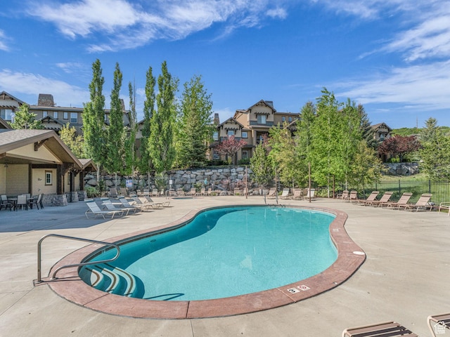865 W Benjamin Pl, Kamas, UT 84036 - community pool featuring a patio and a residential view