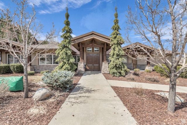 865 W Benjamin Pl, Kamas, UT 84036 - view of front of house featuring stone siding