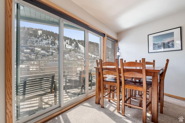 320 Marsac Ave, Park City, UT 84060 - carpeted dining space with baseboards