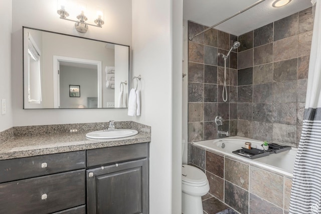 12268 N Ross Creek Dr, Kamas, UT 84036 - full bath with tiled shower / bath, vanity, and toilet