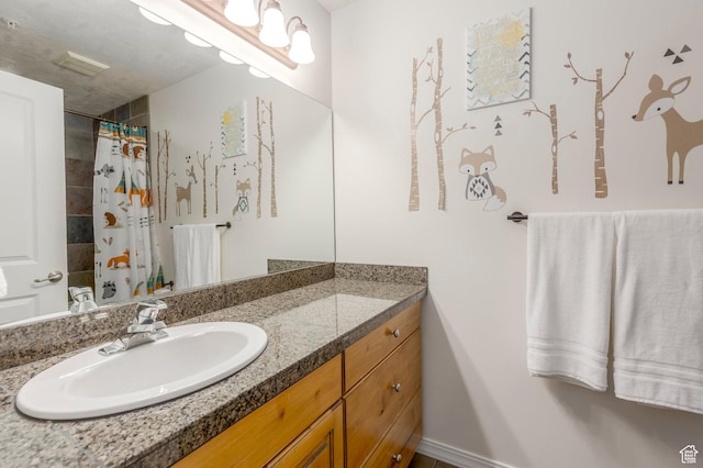 12268 N Ross Creek Dr, Kamas, UT 84036 - full bathroom with vanity and a shower with curtain