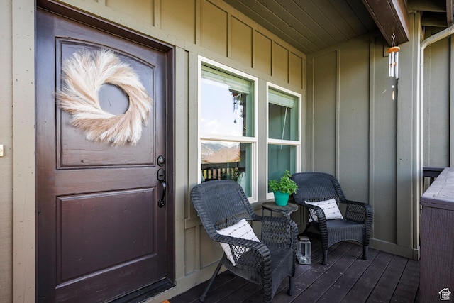 12268 N Ross Creek Dr, Kamas, UT 84036 - property entrance with board and batten siding
