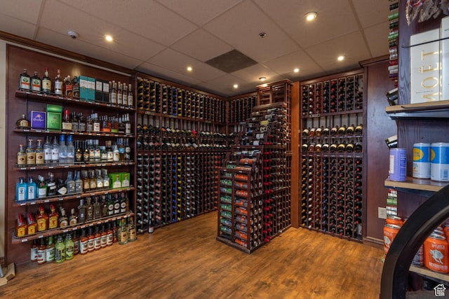 3000 Canyons Resort Dr Unit 4911B, Park City, UT 84098 - wine room featuring a drop ceiling and wood finished floors