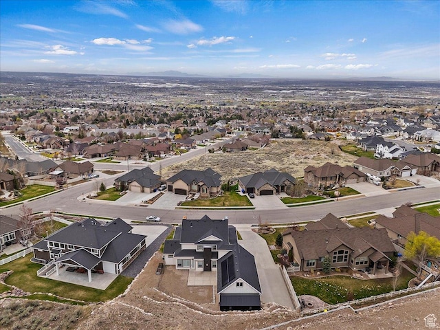 bird's eye view with a residential view