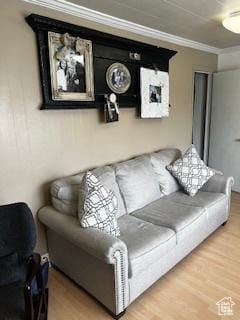 56 E Center St Unit 1, Richfield, UT 84701 - living area with ornamental molding and light wood-style floors