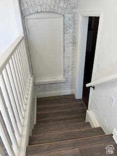56 E Center St Unit 1, Richfield, UT 84701 - stairway with wood finished floors