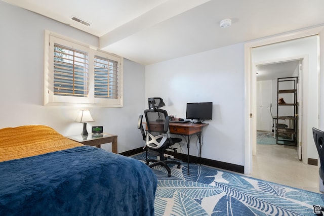 1850 E Cottonwood Club Dr, Holladay, UT 84117 - bedroom featuring finished concrete floors, visible vents, and baseboards