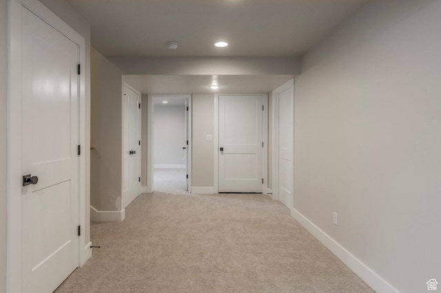 2989 Rock View Dr Unit 105, Francis, UT 84036 - corridor featuring light carpet, baseboards, and recessed lighting