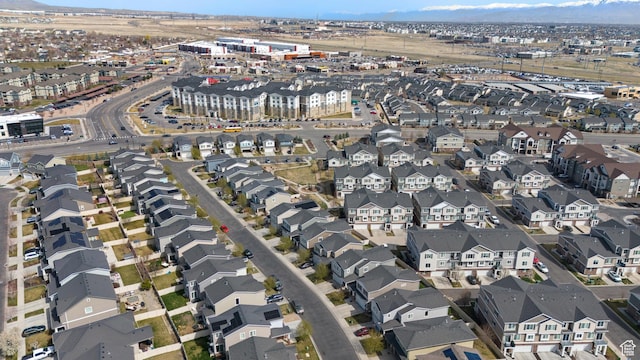 aerial view with a residential view