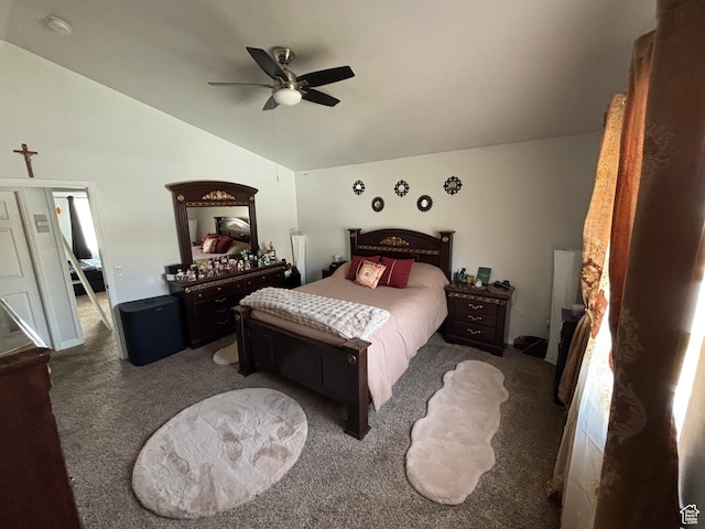 1081 S 900 W, Tooele, UT 84074 - carpeted bedroom featuring ceiling fan and lofted ceiling