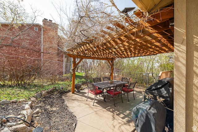 2406 Woodland Dr, Ogden, UT 84403 - view of patio / terrace featuring a pergola, outdoor dining area, fence, and area for grilling