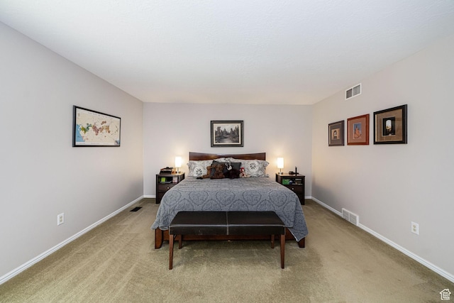 2406 Woodland Dr, Ogden, UT 84403 - bedroom featuring visible vents, baseboards, and light colored carpet