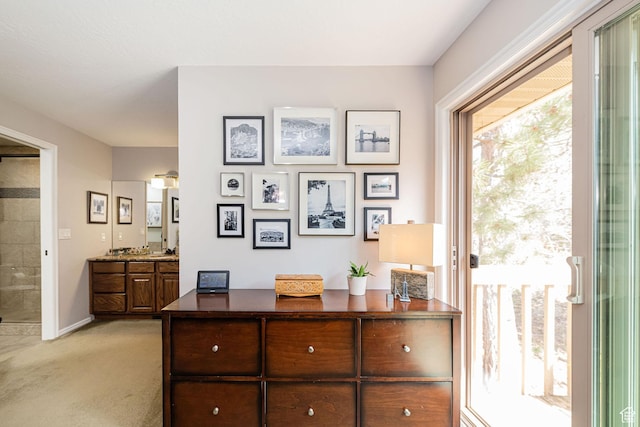 2406 Woodland Dr, Ogden, UT 84403 - interior space featuring baseboards and carpet