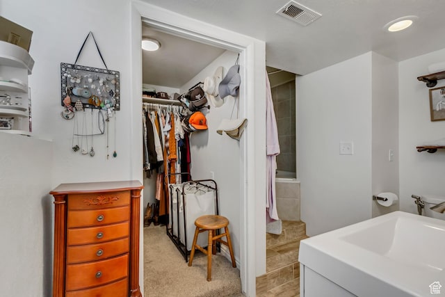 1224 S 760 W, Provo, UT 84601 - full bath with a bath, a spacious closet, visible vents, a shower, and a sink
