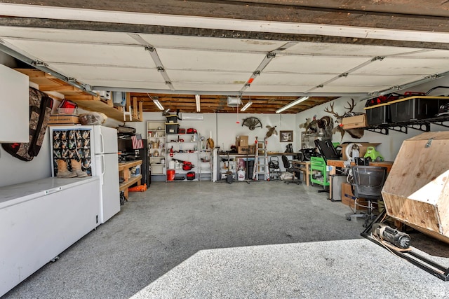 1224 S 760 W, Provo, UT 84601 - garage with a workshop area and a garage door opener