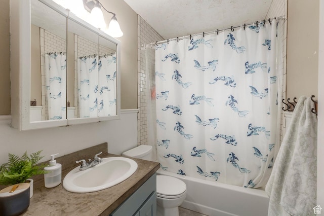 1240 E 520 S, Provo, UT 84606 - bathroom with toilet, vanity, and shower / bath combo with shower curtain